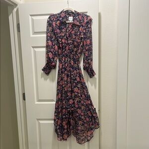 Misa Floral Long-Sleeve Dress worn 2 times   Perfect condition.